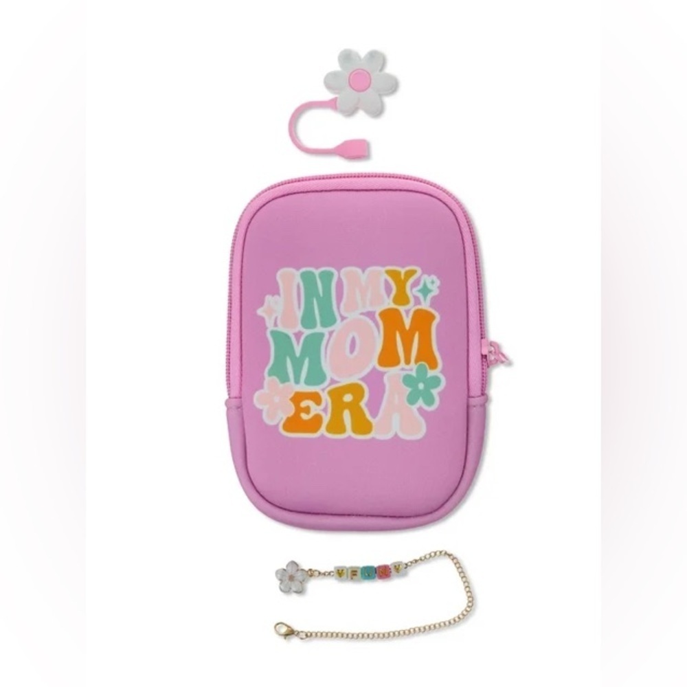 Tumbler 3pc Set In My Mom Era (Bag, Straw Topper, And Chain. New
